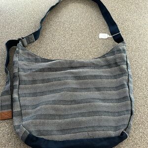 NWT ThirtyOne Retro Metro Hobo Crossbody in woven stripe.  Adjustable strap
